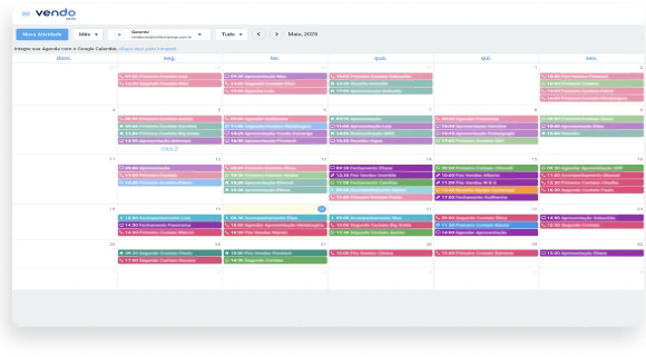 Agenda e Atividades do Vendo CRM